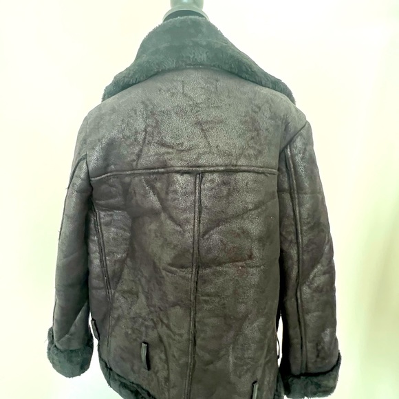 Black Shearling Coat - Picture 7 of 7